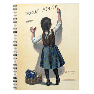 Chocolat Menier Little Girl Wall Writing  Notebook