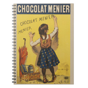 Chocolat Menier Little Girl Wall Writing  Notebook