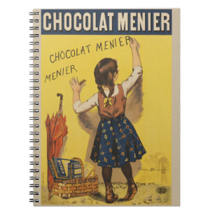 Chocolat Menier Little Girl Wall Writing  Notebook