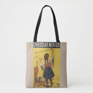 Chocolat Menier Little Girl Wall Writing Tote Bag