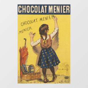 Chocolat Menier Little Girl Wall Writing  Window Cling