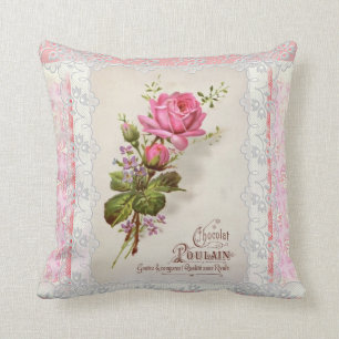 Chocolat Poulain Vintage Lace Cushion