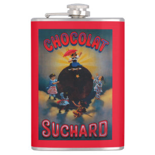 Chocolat Suchard Vintage PosterEurope Hip Flask
