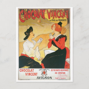 Chocolat Vincent Vintage Food Ad Art Postcard