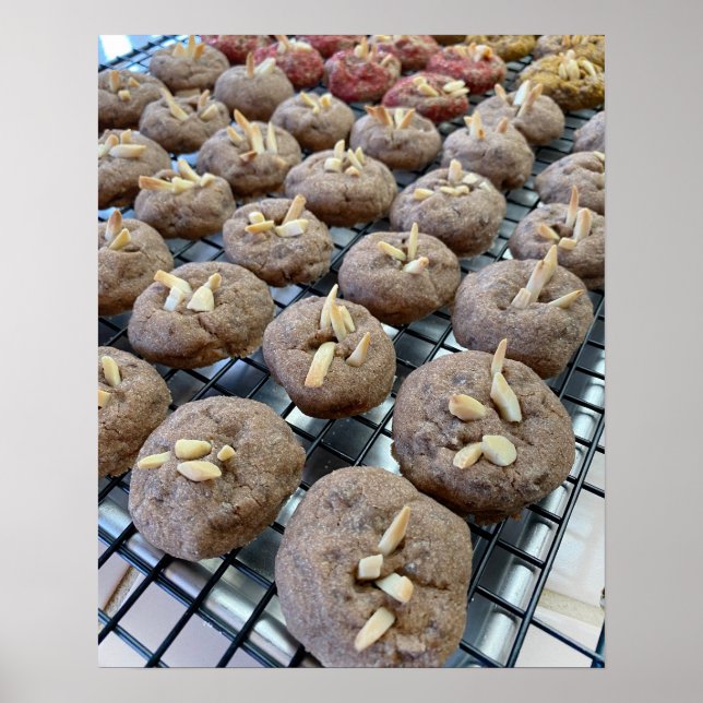 Chocolate And Almond Cookies Poster (Front)