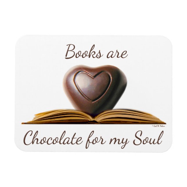 Chocolate and Book Lover's Magnet (Horizontal)