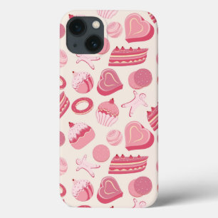 Chocolate and pastries pattern 2 iPhone 13 case