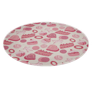 Chocolate and pastries pattern 2 cutting board