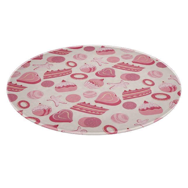 Chocolate and pastries pattern 2 cutting board (Corner)