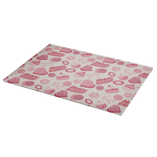 Chocolate and pastries pattern 2 cutting board (Corner)