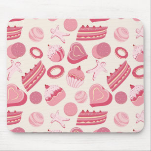 Chocolate and pastries pattern 2 mouse mat