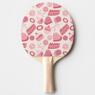 Chocolate and pastries pattern 2 ping pong paddle