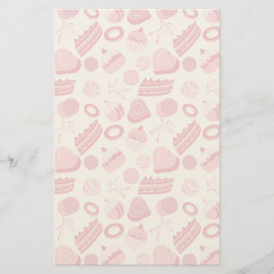 Chocolate and pastries pattern 2 stationery
