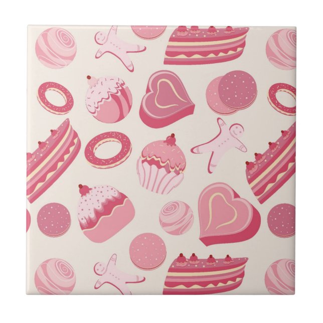 Chocolate and pastries pattern 2 tile (Front)