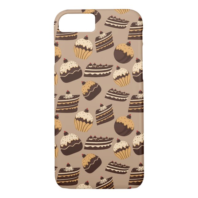 Chocolate and pastries pattern 3 Case-Mate iPhone case (Back)