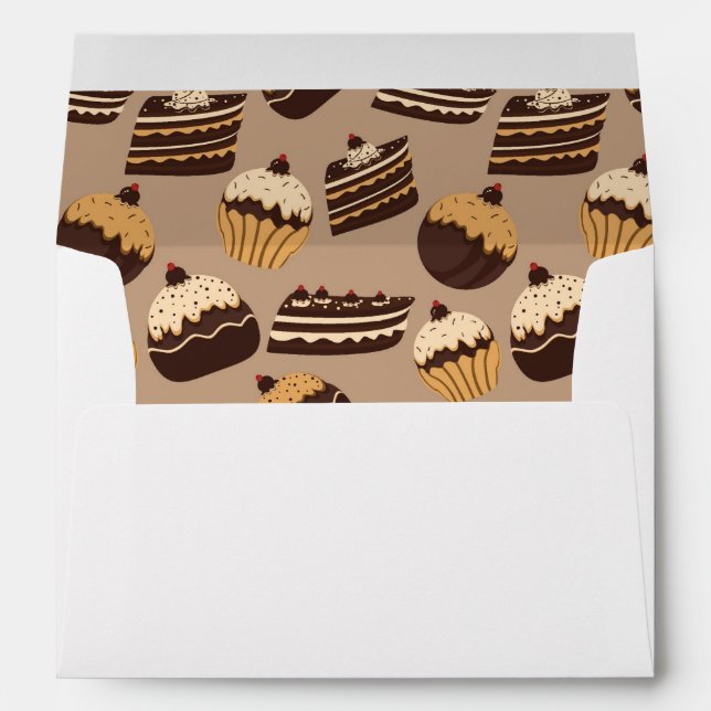 Chocolate and pastries pattern 3 envelope (Back (Bottom))