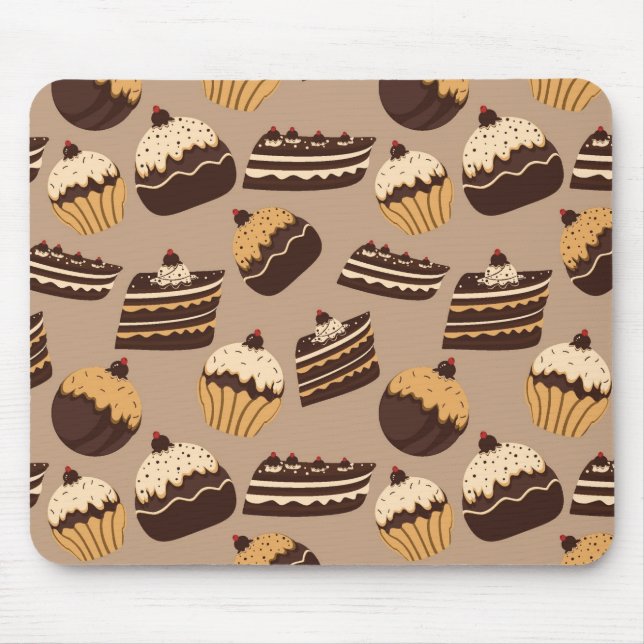 Chocolate and pastries pattern 3 mouse mat (Front)