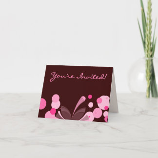 Chocolate and Pink Invitation