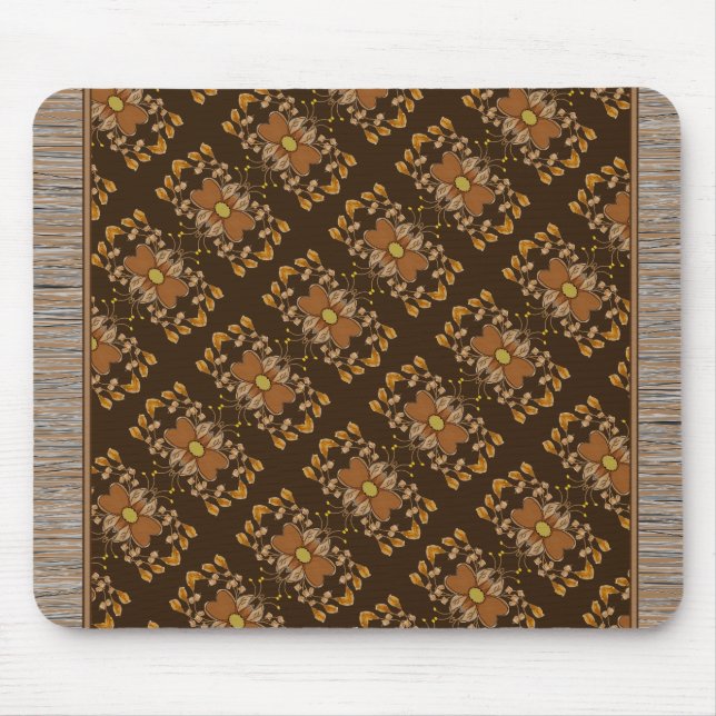 Chocolate and So Sweet Patterned Mouse Rug Mat (Front)