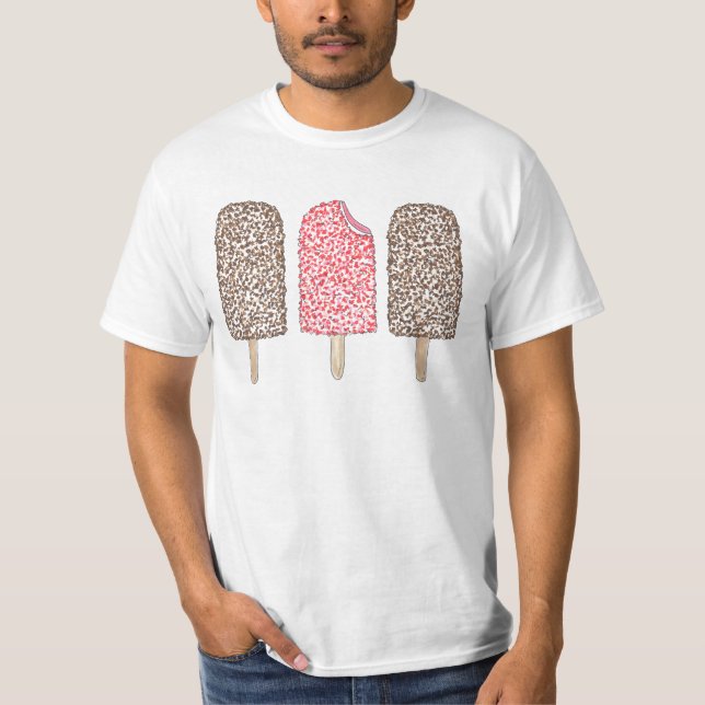 Chocolate and Strawberry Eclair Popsicles T-Shirt (Front)