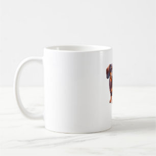 Chocolate and Tan Cream Dachshund Painting - Wein Coffee Mug