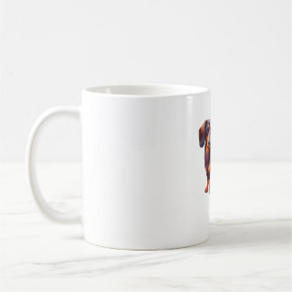 Chocolate and Tan  Cream Dachshund Painting - Wein Coffee Mug