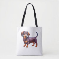 Chocolate and Tan Cream Dachshund Painting - Wein
