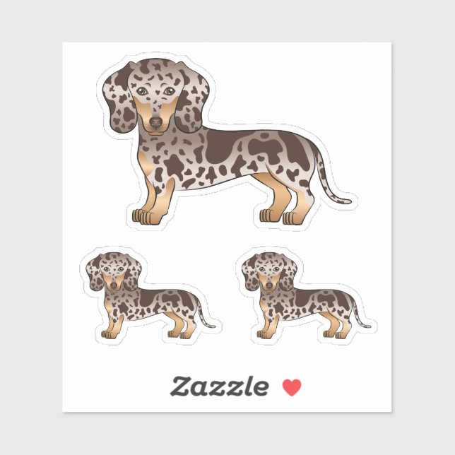 Chocolate And Tan Dapple Short Hair Dachshund Dog (Sheet)