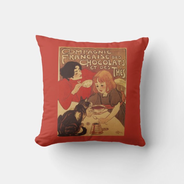Chocolate and Tea Co Mother and Daughter Cushion (Front)