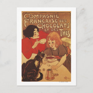 Chocolate and Tea Co Mother and Daughter Postcard