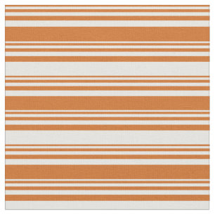 Chocolate and White Lines Fabric