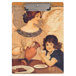 Chocolate Angel French Antique Clipboard