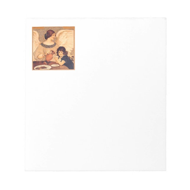 Chocolate Angel French Antique Notepad (Front)