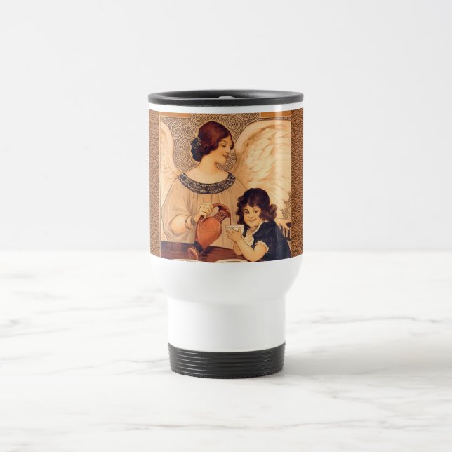 Chocolate Angel French Antique Travel Mug (Center)