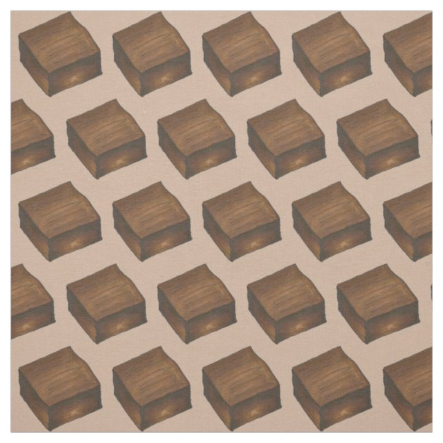 Chocolate Bake Sale Fudge Brownies Food Dessert Fabric (Swatch)