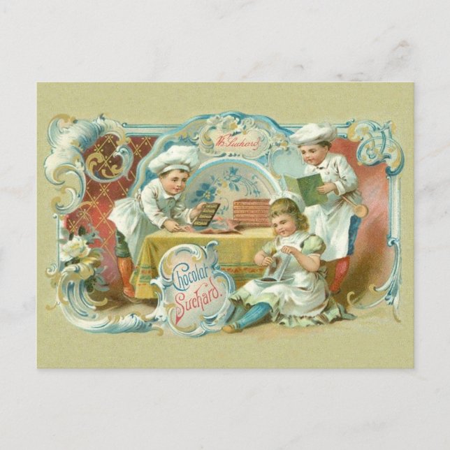Chocolate Bakers Antique Postcard (Front)