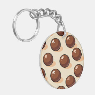 Chocolate Ball Candy Keychain