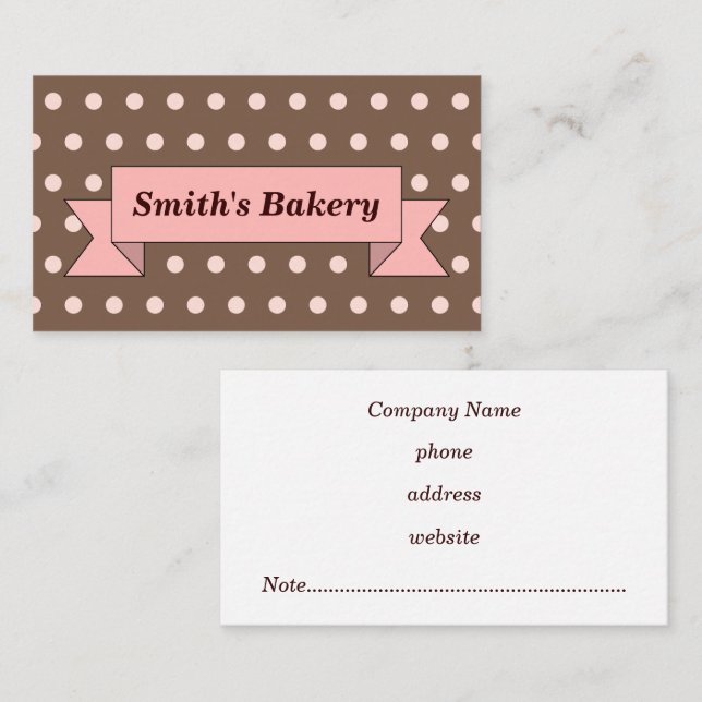Chocolate Banner Business Card (Front/Back)