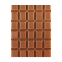 Chocolate bar background postcard