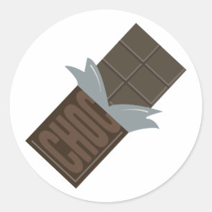 Chocolate Bar Classic Round Sticker