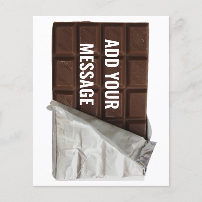 Chocolate Bar in Wrapper Custom Message (Front)