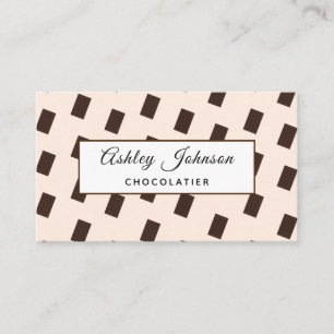 Chocolate Bar Pattern Delicious Dessert Simple Business Card