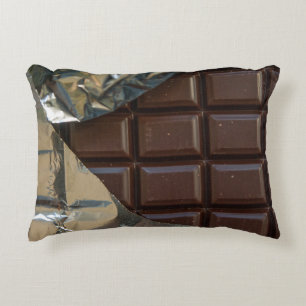 Chocolate Bar Polyester Accent Pillow 16" x 12"