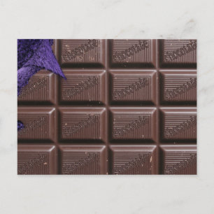 chocolate bar postcard, postcard of chocolate bar