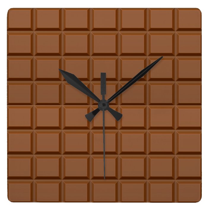 "Chocolate Bar" wall clock Zazzle.co.uk