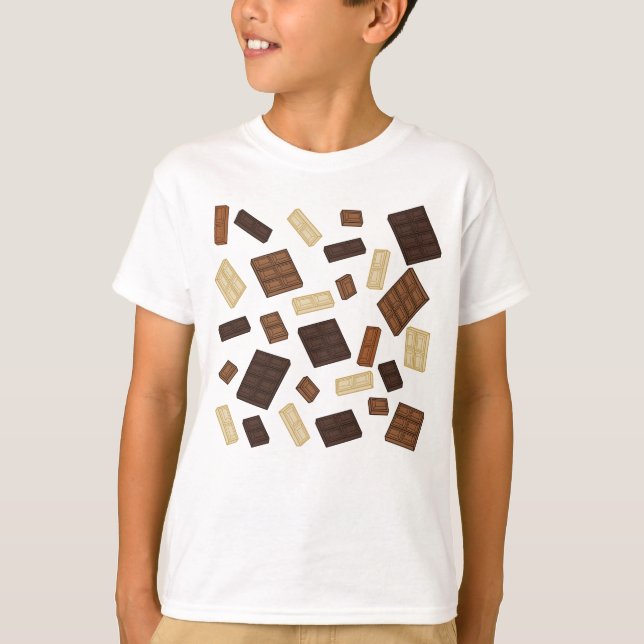 Chocolate Bars Falling Down T-Shirt (Front)