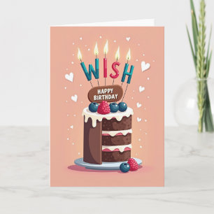 Chocolate Berry Wish Card