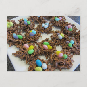 Chocolate Bird Nest Cookies Postcard