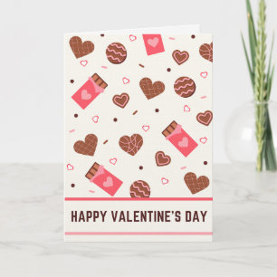 Chocolate & Biscuits Happy valentine's Day Card