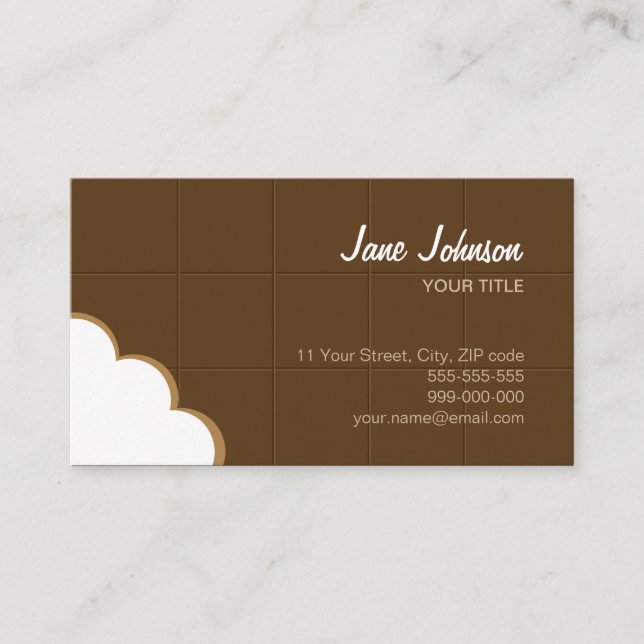 Chocolate Bite Funny Creative business card (Front)